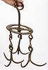 WROUGHT-IRON SUSPENDING HEARTH HANGING MEAT / DRYING RACK