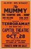 Halloween Theatre Poster- The Mummy, Terrorama