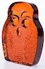 Blenko Amber Glass Owl