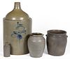 AMERICAN STONEWARE ARTICLES, LOT OF FOUR
