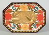 Fine tin toleware tray, early 19th c., having an o