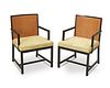 Two Michael Taylor for Baker Furniture dining chairs