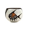 Emma Lewis (1931-2013) Acoma Polychrome Jar with Fish Pictorial c. 1970s, 1.75" x 2"