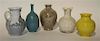 A Group of Five Haeger Pottery Vases Height of tallest 10 inches.
