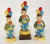 Three Haeger Pottery Figural Decanters Height of tallest 14 1/2 inches.