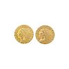 U.S. $5.00 INDIAN HEAD GOLD COINS
