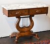 MARBLE TOPPED ENTRY TABLE 