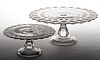 EARLY THUMBPRINT / ARGUS (OMN) SALVERS / CAKE STANDS, LOT OF TWO