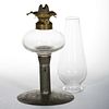 GLASS AND TIN KEROSENE / FLUID MAKE-DO LAMP