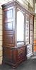 FRENCH OAK ARMOIRE WITH BEVELED MIRROR