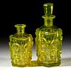 PRESSED STAR AND PUNTY COLOGNE BOTTLES, LOT OF TWO
