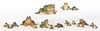 Twenty-one Austrian cold painted bronze frogs, mid