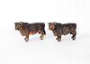 Two Austrian cold painted bronze bulls, mid 20th c