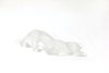Two Lalique frosted glass panthers,signed on base,
