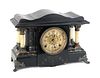 Seth Thomas faux slate mantle clock, 11 1/2" h., 1