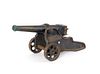 Iron and brass signal cannon with plaque inscribed