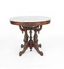 Victorian marble top stand, 19th c., 28" h., 32" w