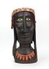 Carved wood bust of an Indian chief, mid 20th c.,2
