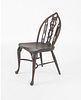 English Gothic back windsor side chair, late 18th.