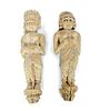 Pair of Thai carved wooden figures, late 19th c.,0