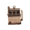 Vintage 14k Gold One Armed Bandit Slot Machine Charm