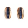 Cartier 18k Gold Sapphire Hoop Earrings