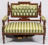 EASTLAKE EMPIRE-STYLE SETTEE EARLY 20TH C.