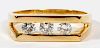 .75CT DIAMOND AND 14KT YELLOW GOLD BAND