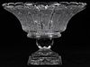 QUEENS LACE HAND CUT CRYSTAL COMPOTE