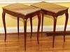 FRENCH LOUIS XV STYLE FRUITWOOD TABLES PAIR