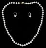 6.5-7.0MM PEARL 14 KT GOLD NECKLACE & EARRINGS