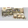 3 cigar boxes with pewter figure