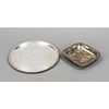 Round tray and square bowl, Ge