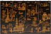 CHINESE LACQUER AND PAINTED PANELS 4 PIECES