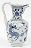 CHINESE BLUE ON WHITE PORCELAIN PITCHER