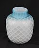 VICTORIAN OPALESCENT CASED GLASS VASE 