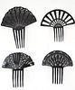 VICTORIAN HAIR COMB COLLECTION (4)