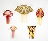 VICTORIAN HAIR COMB COLLECTION (5)