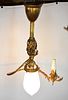 FRENCH GILT ACANTHUS LEAF HANGING LIGHT FIXTURE