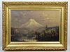ELIZA BARCHUS "MT. HOOD AT NOON DAY" OIL PAINTING