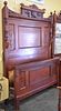 VICTORIAN AESTHETIC CARVED MAHOGANY BED