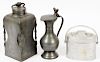 PEWTER CANISTER STEIN AND OVAL BOX MARKED BOYEN