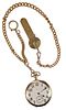 14kt. Elgin Gold Pocket Watch with Chain and Key