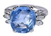 14kt. Light Blue Sapphire and Diamond Ring