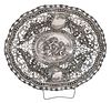 Large German Silver Openwork Serving Tray