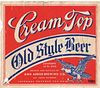 1942 Cream Top Old Style Beer 12oz Label CS36-02V Ann Arbor