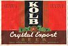 1937 Kolb Crystal Export Beer 12oz Label CS38-22 Bay City
