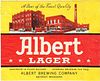 1935 Albert Lager Beer 12oz Label CS39-25 Detroit