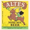 1950 Altes Double Bock Beer 12oz Label Detroit