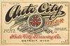 1933 Auto City Beer 12oz Label CS40-19 Detroit